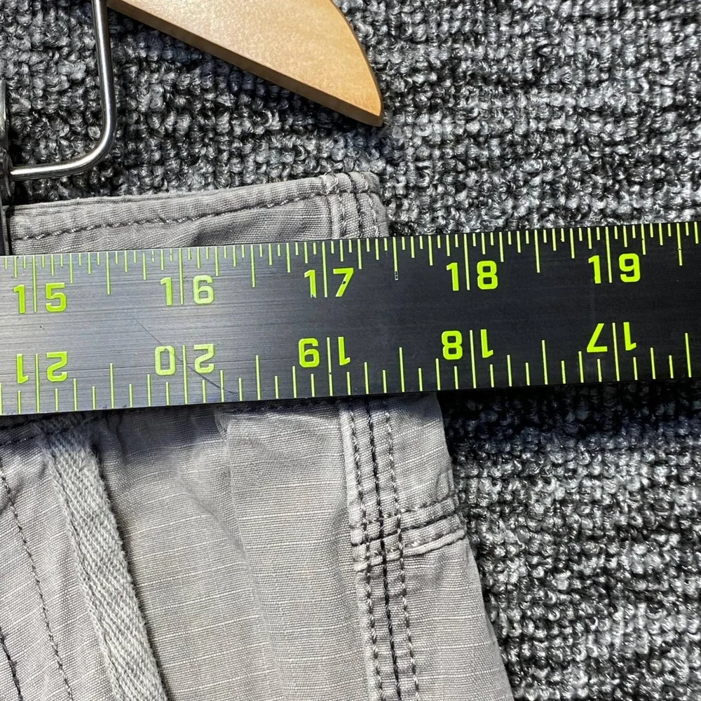 Salvage Supply Co Cargo Shorts Mens 32 Gray Embroidered Flap Pocket Workwear
